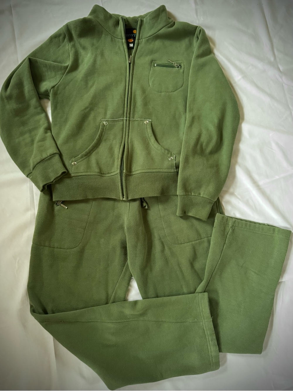 Mandarine Green Women's Zip-Up Fleece Tracksuit